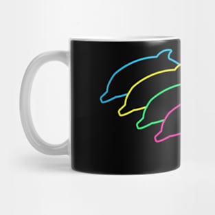 Dolphin 80s Neon Mug